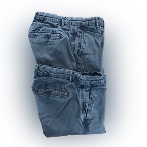 Zara Mens Blue Skinny Fit Casual Stretch Khaki Chino Pants 30x28 Lot Of 2